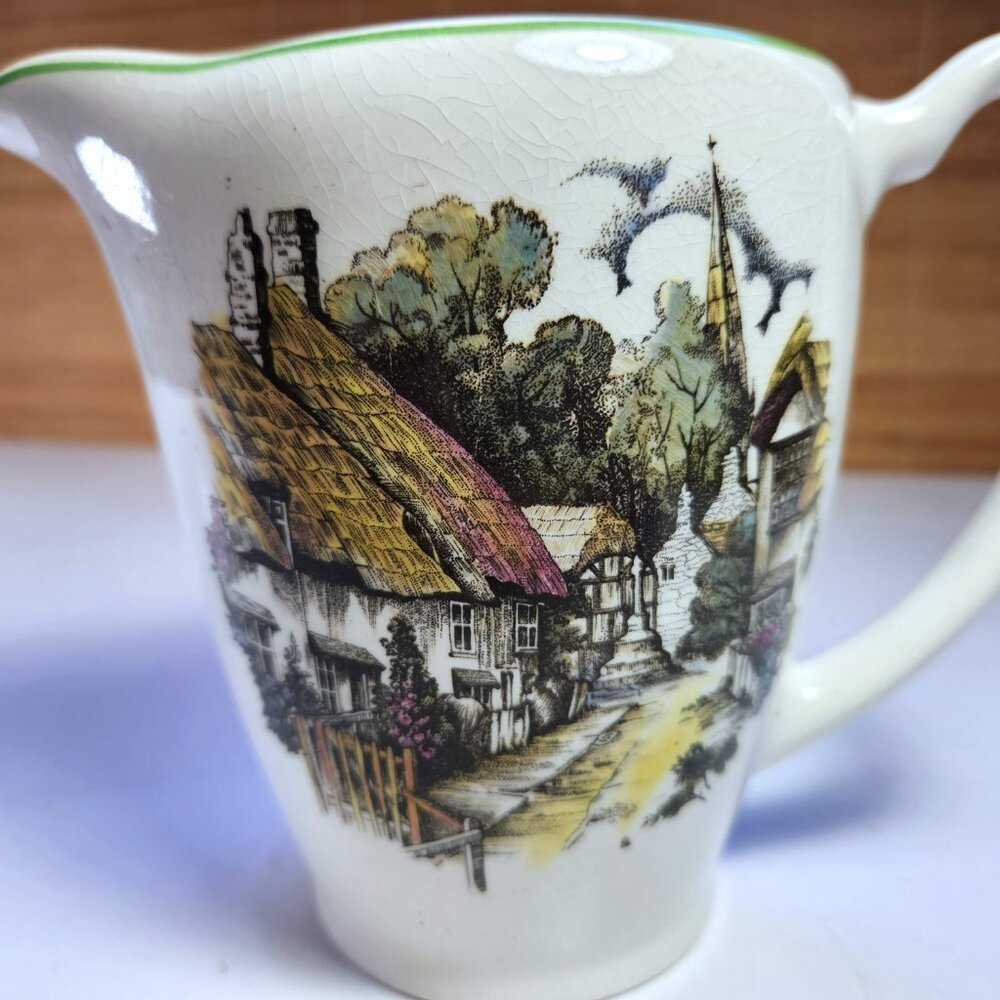 Lord Nelson Ware Pitcher • Elijah Cotton • Cottage Scene • Staffordshire England - Picture 4 of 9